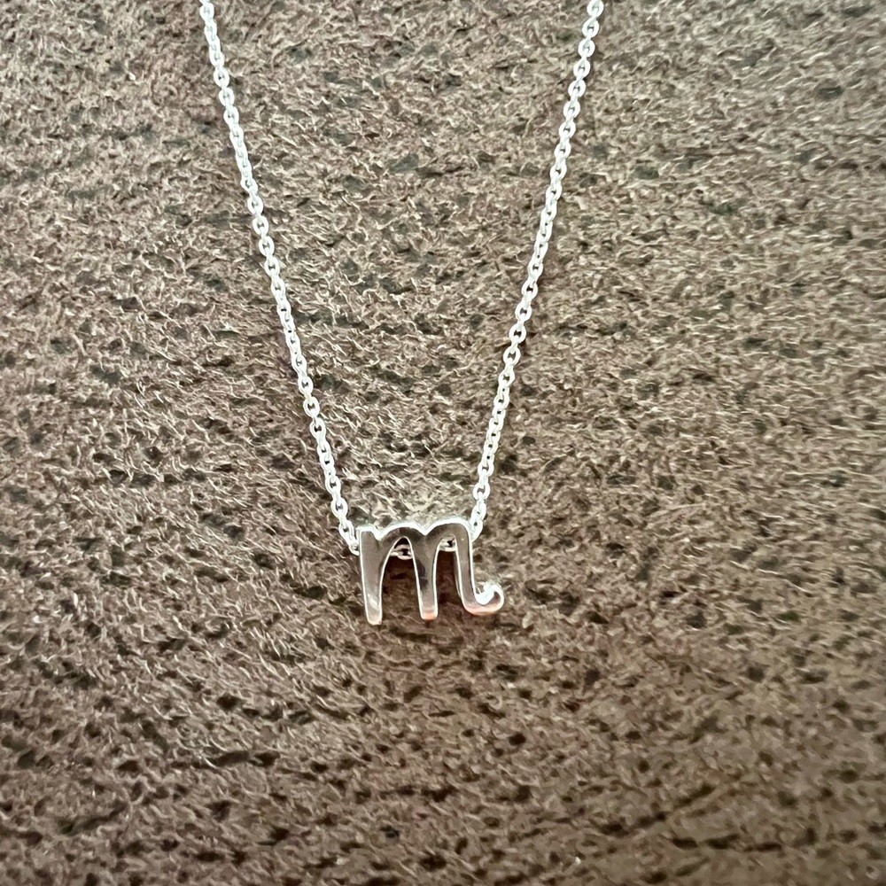 Sterling Silver ‘m’ Necklace!